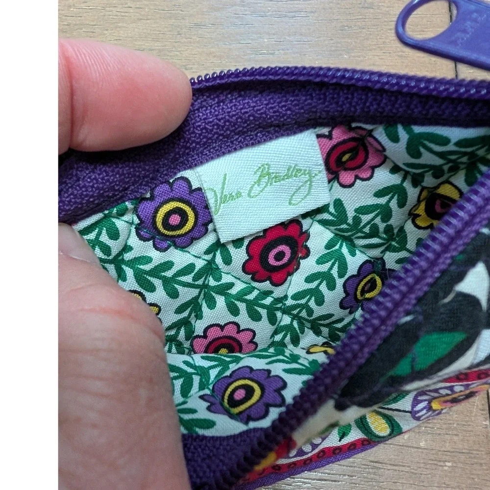 Vera Bradley Provencal Quilted Cotton Coin Purse Zipper Pouch Multicolor 5x3.5 - Picture 4 of 4